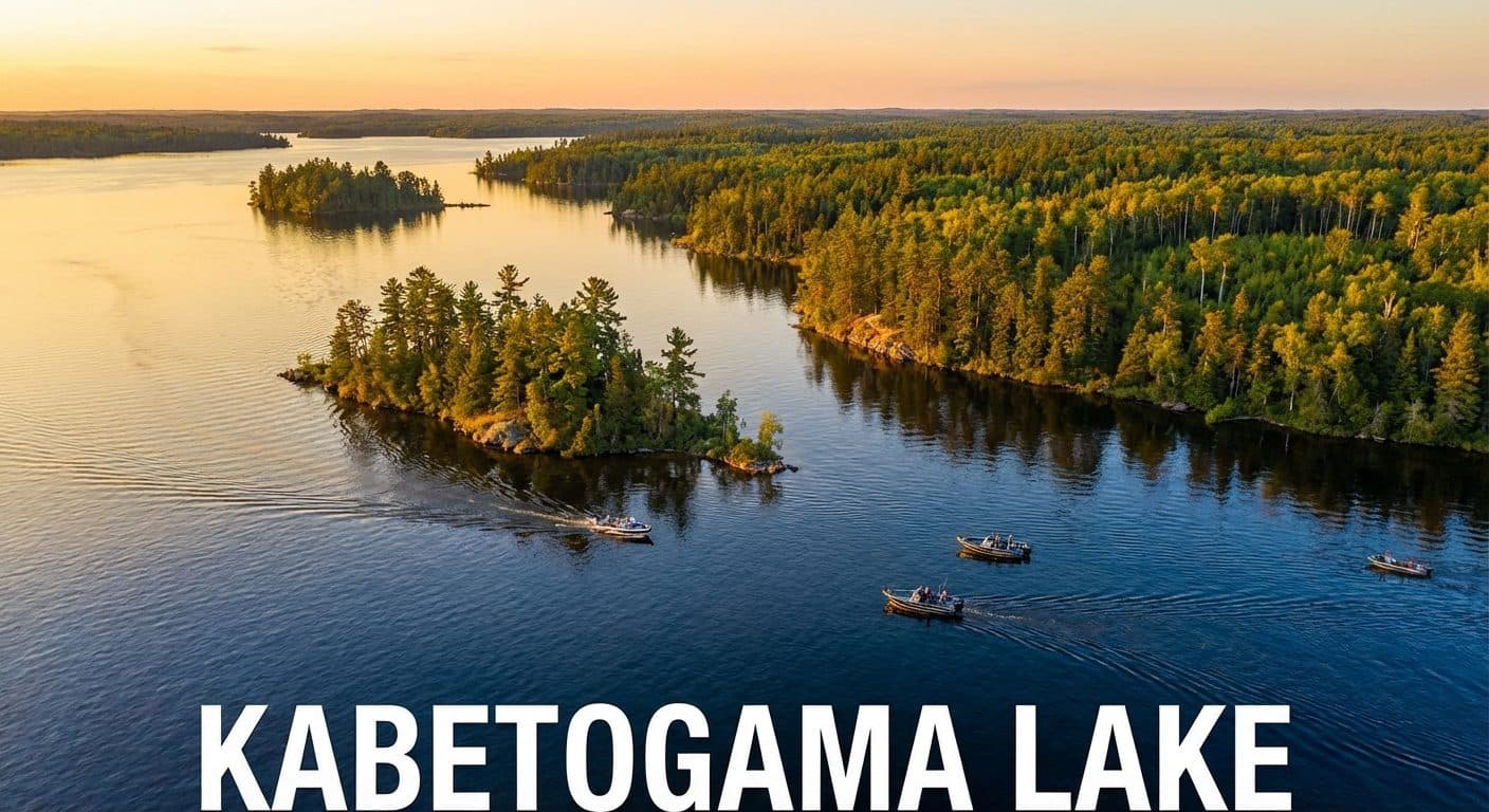 Aerial view of Lake Kabetogama in Voyageurs National Park, Minnesota